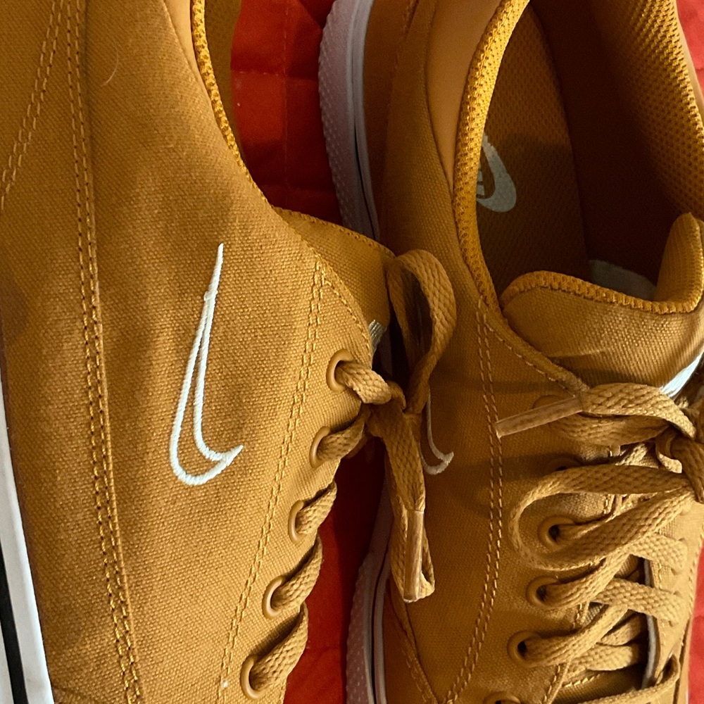 Nike Women’s Mustard Brown Low-Top Sneakers - Picture 3 of 6